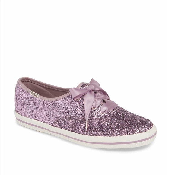 purple glitter keds